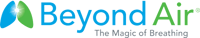 Beyond Air logo featuring stylized lungs in blue and green with the tagline “The Magic of Breathing.”