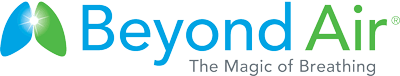 Beyond Air logo featuring stylized lungs in blue and green with the tagline “The Magic of Breathing.