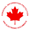 Red maple leaf emblem with circular text reading “Personal Information Protection and Electronic Documents.” 
